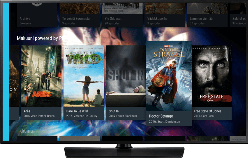 IPTV and OTT middleware on Android TV.